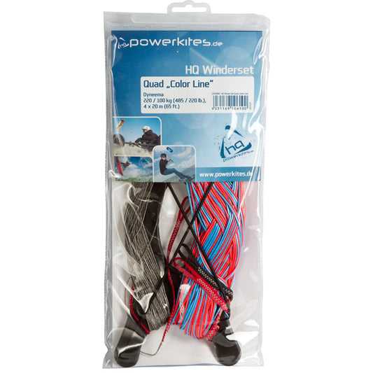 HQ Kites Winder Set Quad "Colour Line" 220/100 kp (4x25m)