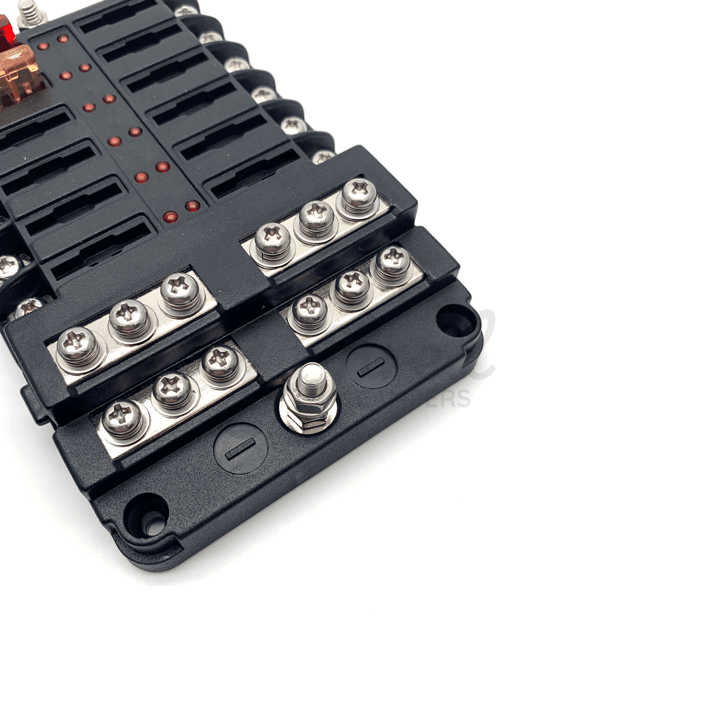 12V/24V 12 Way Camper Van Blade Fuse Box Block Holder With LED Indicator & Fuses