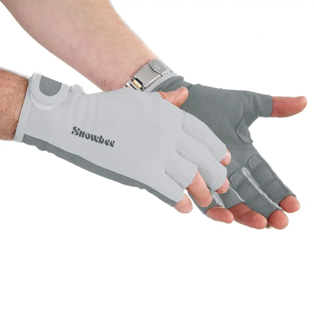 Snowbee All-Seasons Fishing Gloves - Small / Medium - Light Grey