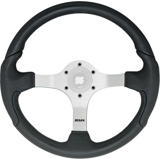 Ultraflex Nisida Steering Wheel No Hub (350mm / Black & Silver) 14-VM26