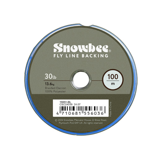 Snowbee Fly Line Backing - 100m Braided Dacron - 30lb - Blue