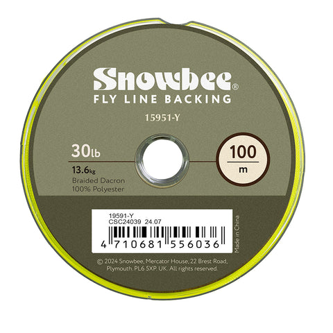 Snowbee Braided Dacron Backing Line - 30lb Yellow 100m