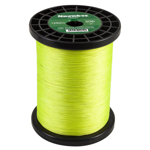 Snowbee Braided Dacron Backing Line - 20lb Yellow 1250m