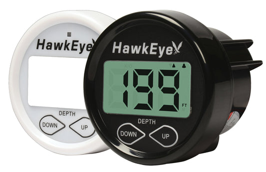 HawkEye Dashboard Depth Sounder, Transom/Glued Inside Hull