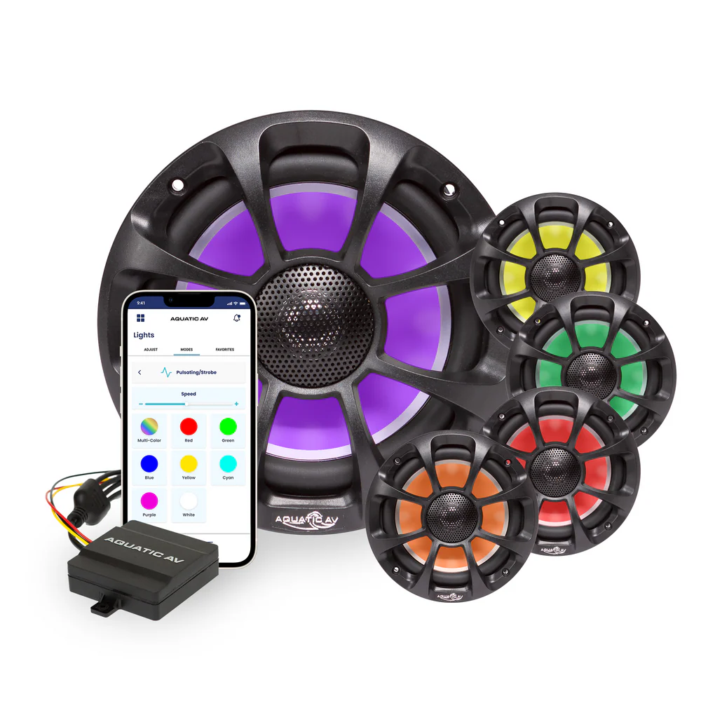 Aquatic 6.5" Pro Sport Speakers, Black - Pair