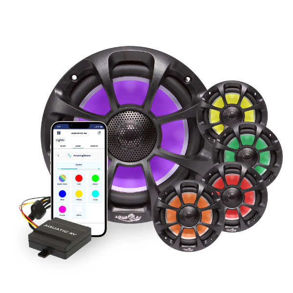 Aquatic 6.5" Pro Sport Speakers, Black - Pair