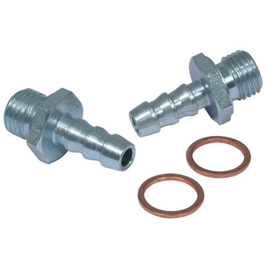 Can Hose Tail Connector Kit for Fuel Filters (10mm Hose to M14 Thread)