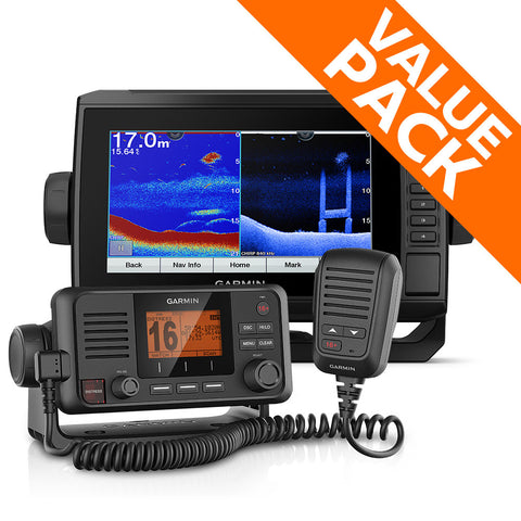 Garmin EchoMAP UHD 75cv & VHF 115i Bundle