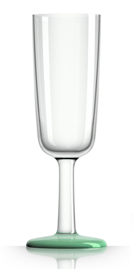 Champagne Flute, 180ml - Pale Green Glow-in-the-Dark