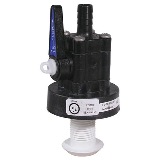 Forespar Marelon Seacock Valve (Mushroom Through Hull / 25mm Hose) 3-80113