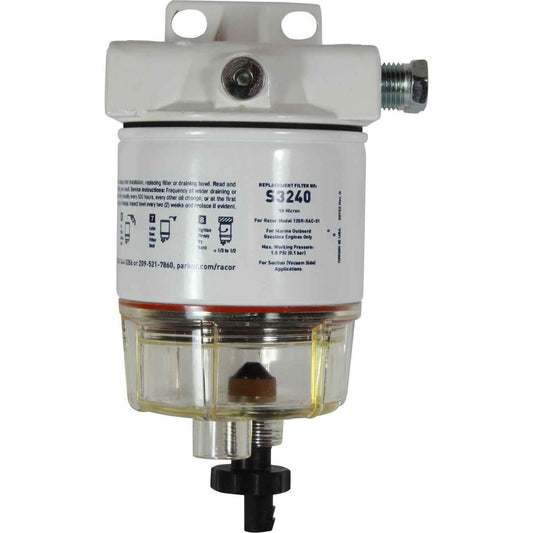 Racor 120R-RAC-01 Fuel Filter (10 Micron / Clear Bowl) 301221