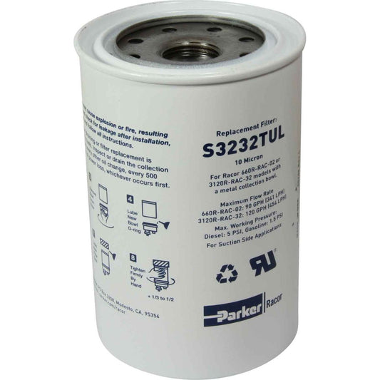 Racor S3232TUL Spin-On Fuel Filter Element (10 Micron) 301249
