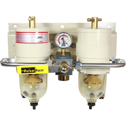 Racor 75/500FG Duplex Fuel Filter (10 Micron / Clear Bowl) 301521