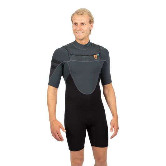 Jobe Perth Shorty 3/2mm Chestzipper Wetsuit Men Gray 303620003-S