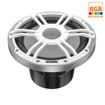 Hertz 500W 10" 4 Ohm HMS RGB LED Marine Subwoofer - Silver White