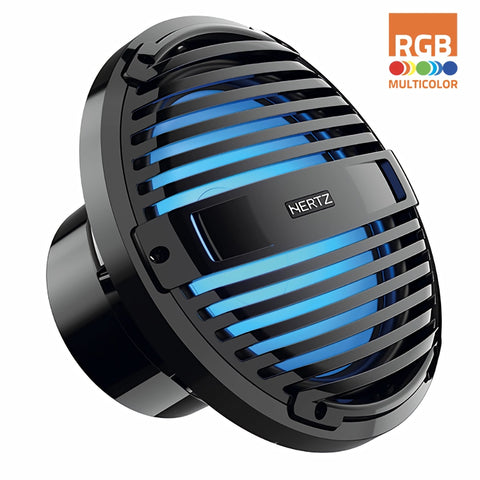 Hertz 1000W 12" 2 Ohm HMS RGB LED Marine Subwoofer - Total Black