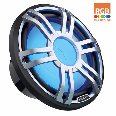 Hertz 1000W 12" 2 Ohm HMS RGB LED Marine Subwoofer - Sports Grey