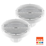 Hertz 200W 8" HMX 8 LD RGB LED IP65 Marine Speakers - White