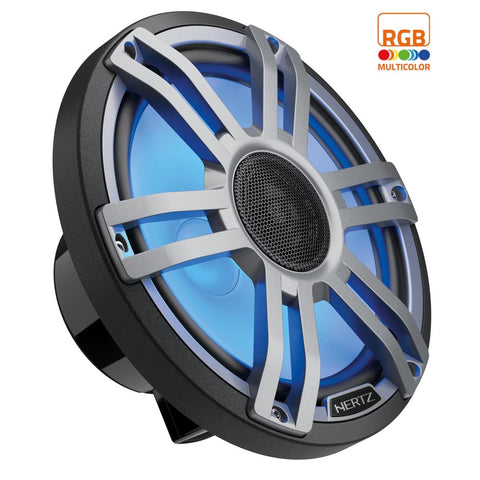 Hertz 200W 8" HMX RGB LED Marine Coax Speakers - Sports Grey