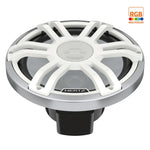 Hertz 200W 8" HMX RGB LED Marine Coax Speakers - Sports Silver White