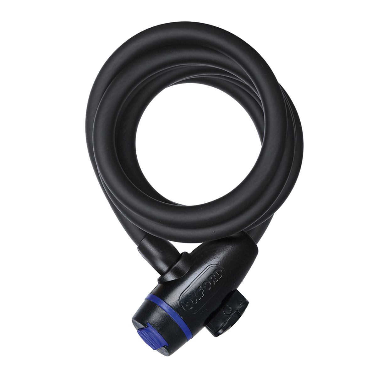 Oxford Self-Coiling Tensile Steel Cable Lock (12mm x 1800mm / Smoke) 34523