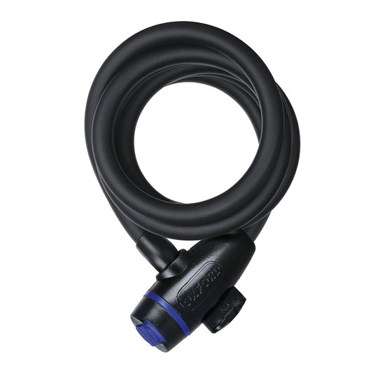 Oxford Self-Coiling Tensile Steel Cable Lock (12mm x 1800mm / Smoke) 34523