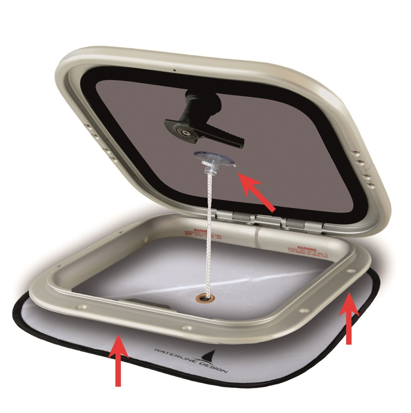 Waterline Design Blinds with Ventilation for Hatch Small (350 x 350mm) 1305