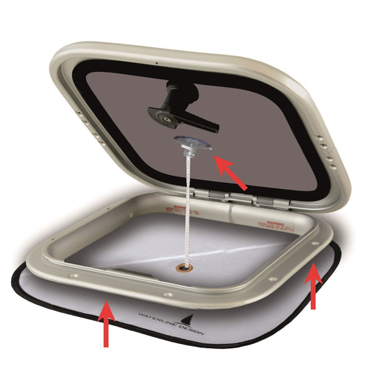 Waterline Design Blinds with Ventilation for Hatch Small (350 x 350mm) 1305
