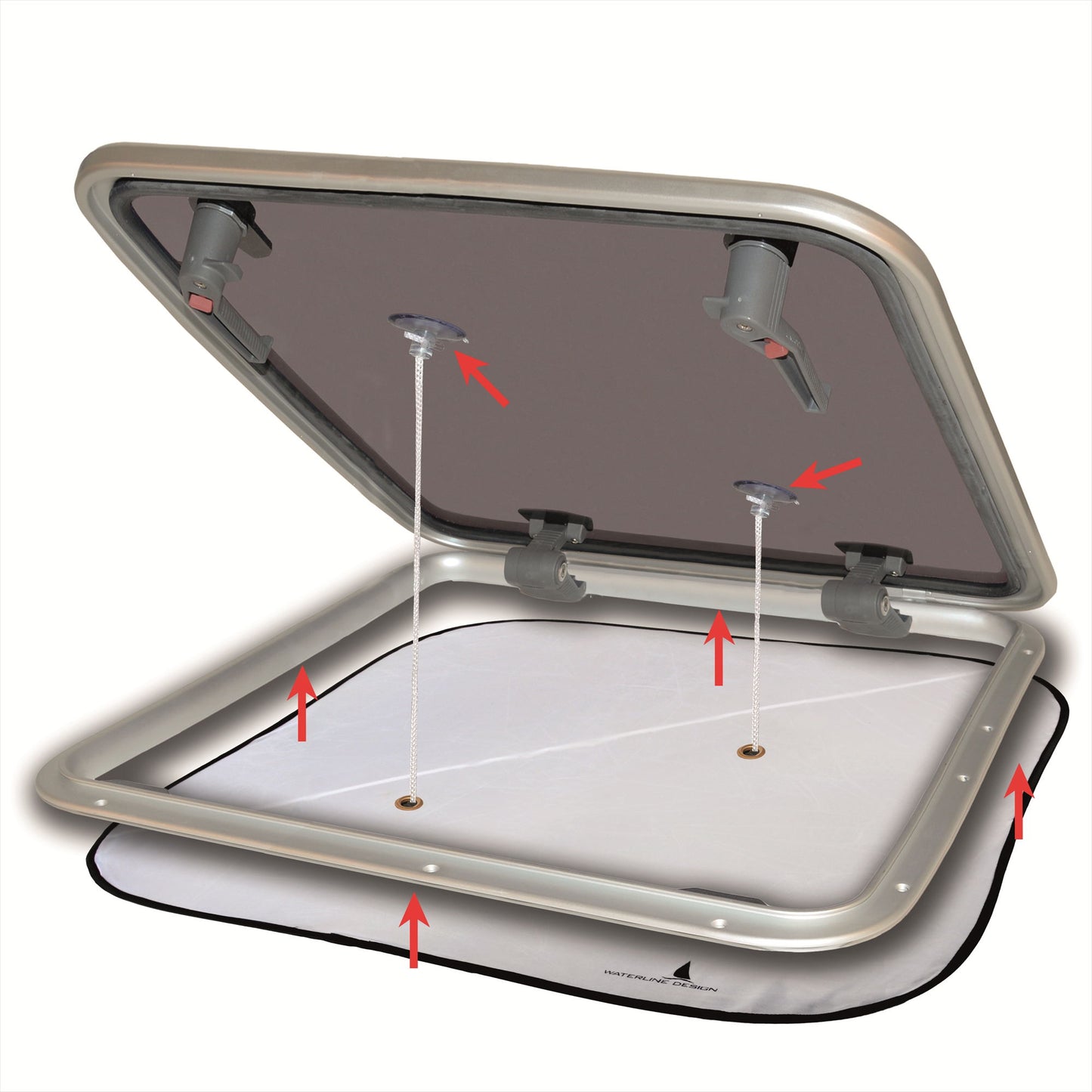 Waterline Design Blinds with Ventilation for Hatch Large (800 x 800mm) 1315