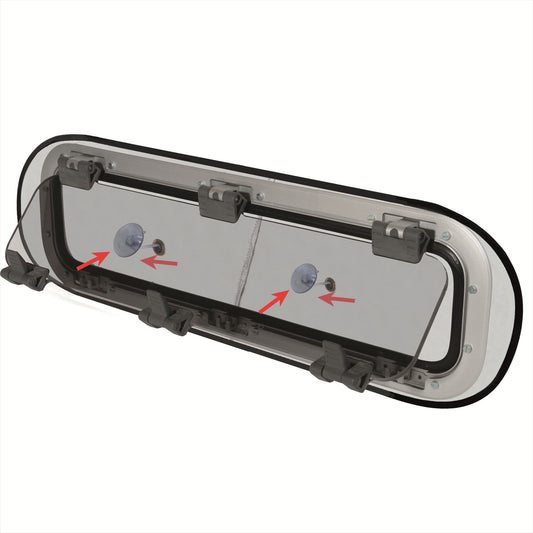 Waterline Design Blinds with Ventilation Portlight Large (300 x 700mm)