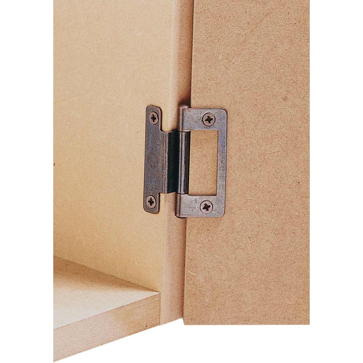 Zinc Plated Steel Hinge for 15mm-19mm Cupboard Doors (Flush Cranked) 35195940