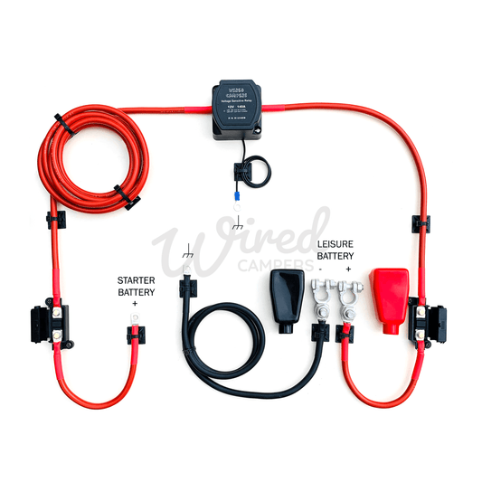 Wired Campers 3M/5M/10M Voltage Sensitive Split Charge Relay Camper Van Kit