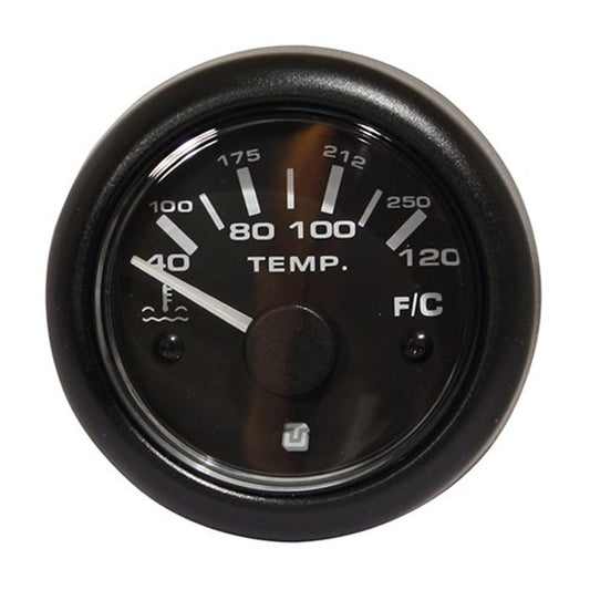 Uflex Water Temperature Gauge in Black (40°C to 120°C) 4-47268