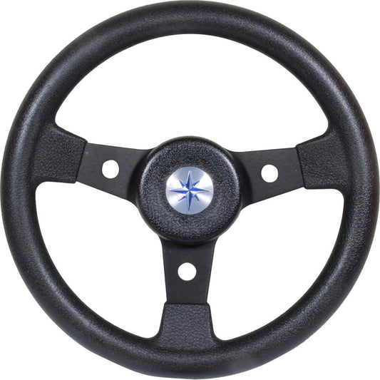 Ultraflex Black Aluminium Sports Steering Wheel with Padded Rim 310mm 4-V073