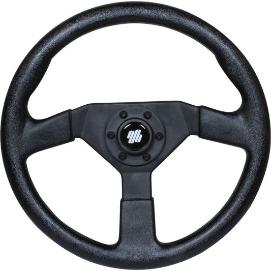 Ultraflex Black Plastic Sports Steering Wheel (Padded Rim / 350mm) 4-V38