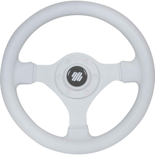 Ultraflex White Plastic Sports Steering Wheel With Padded Rim (280mm) 4-V45W