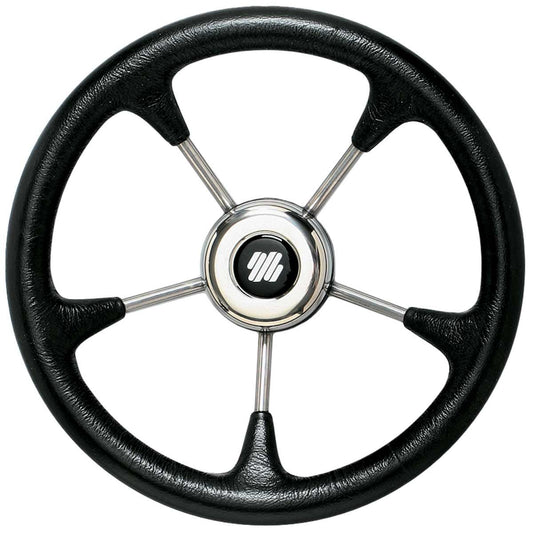 Ultraflex Stainless Steel Steering Wheel (Black Rim / 320mm / Hub) 4-V52B