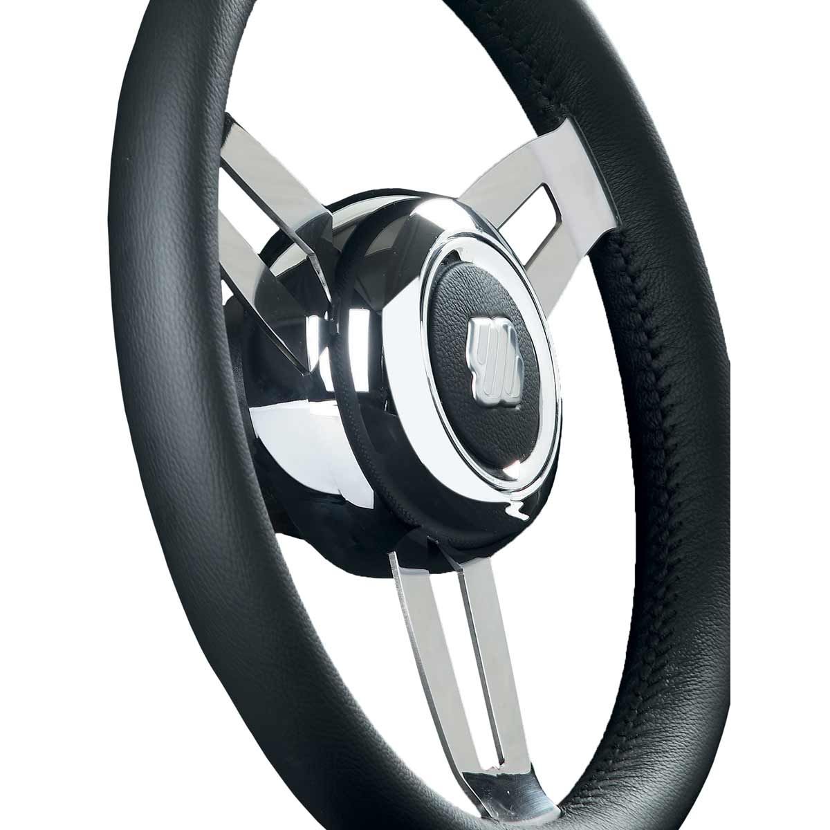 Ultraflex Morosini SS Steering Wheel (Black Leather / 350mm / Hub) 4-V67297F