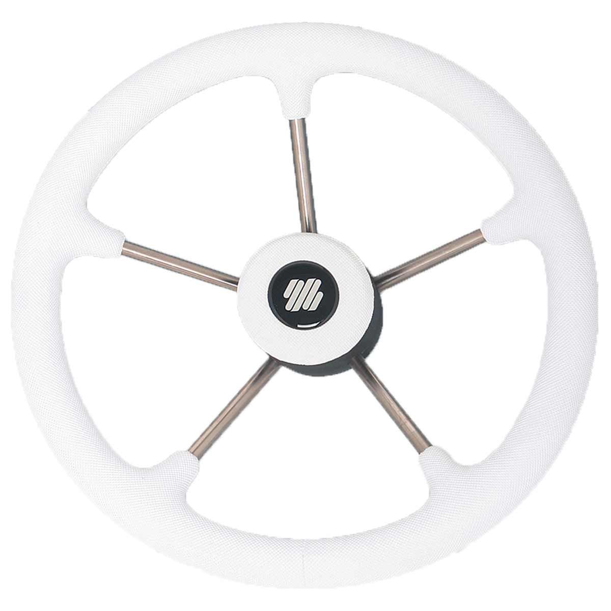 Ultraflex Steering Wheel with Firm White Grip (350mm, Stainless Steel) 4-V70W
