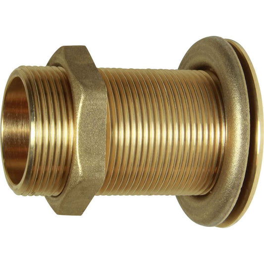 Maestrini Brass Skin Fitting (Flat, 1-1/2" BSP, 83mm Long) 403027