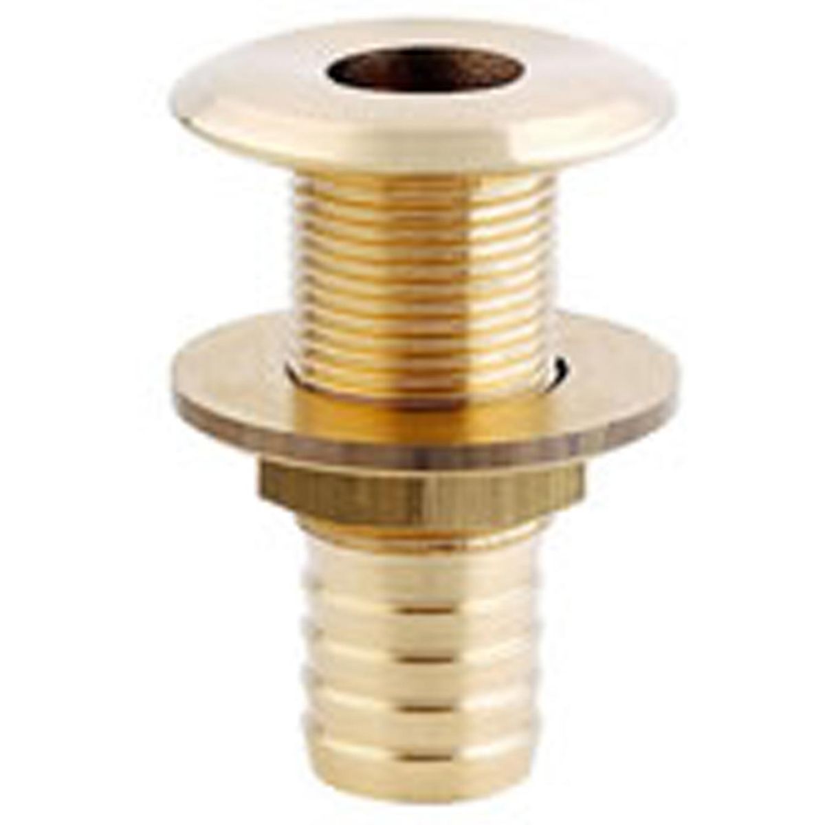 Maestrini Brass Through Hull Skin Fitting (3/8" BSP, 15mm Hose Tail) 403072