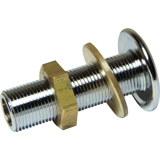 Maestrini Chromed Skin Fitting (Domed, 3/8" BSP, 58mm Long) 403442