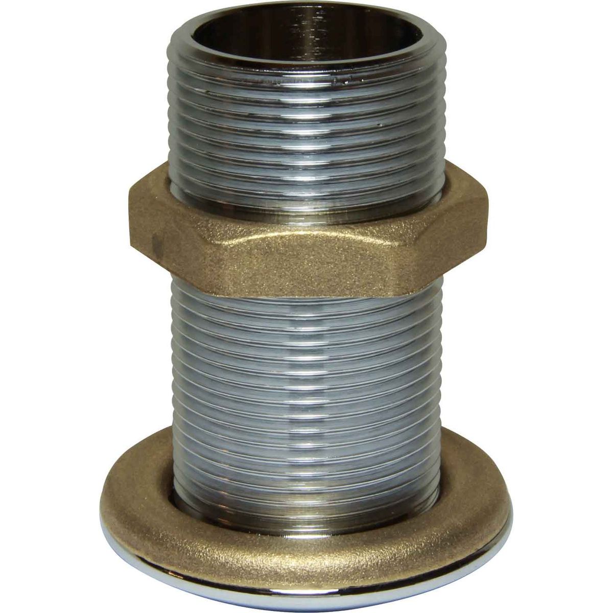 Maestrini Chrome Skin Fitting (Domed, 1-1/2" BSP, 84.5mm Long) 403447