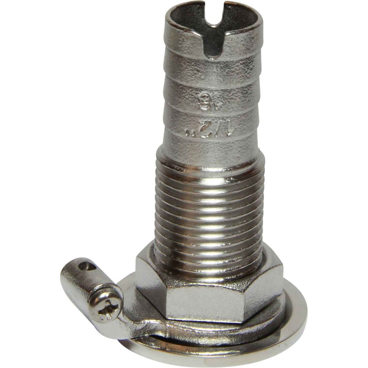 Osculati Stainless Steel 316 Skin Fitting (1/2" BSP, 18mm Hose Tail) 403583