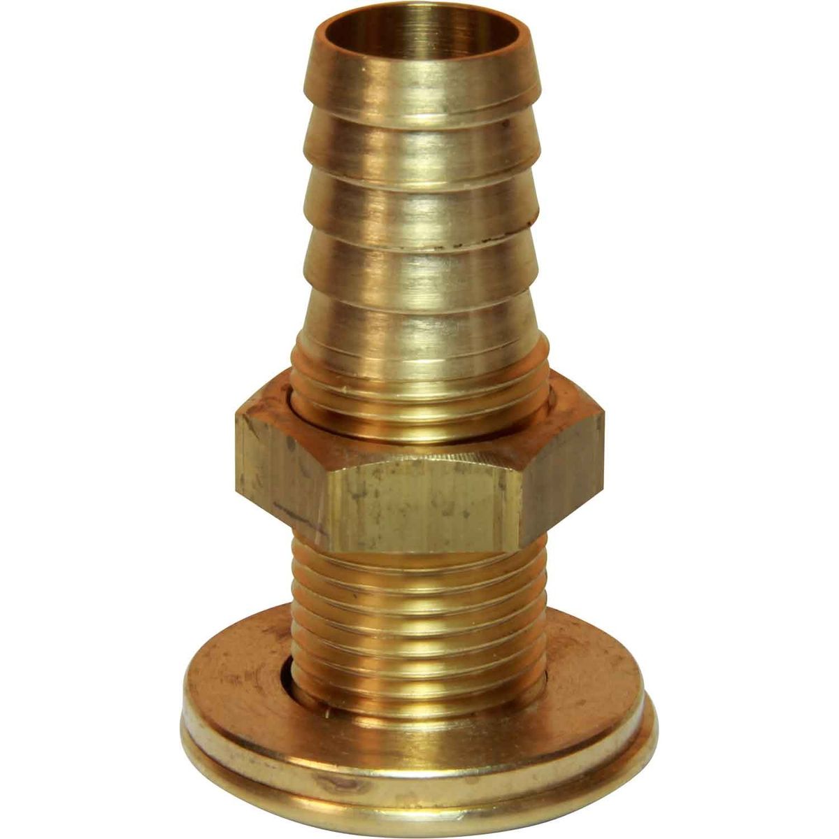 Maestrini DZR Through Hull Skin Fitting (1/2" BSP, 19mm Hose Tail) 403643