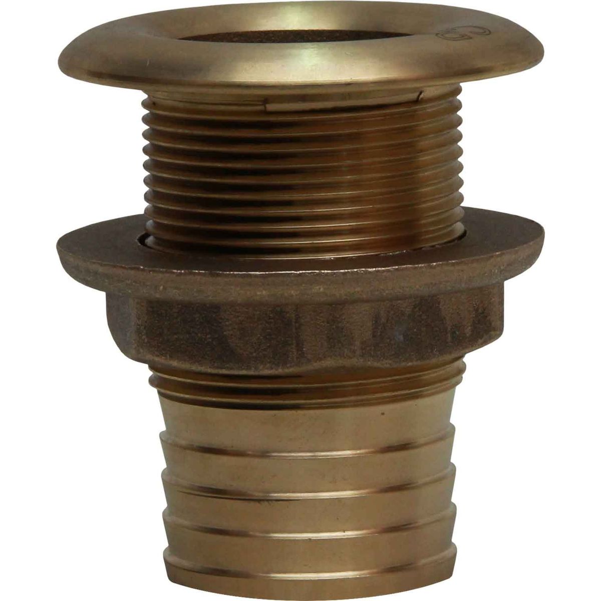 Maestrini DZR Through Hull Skin Fitting (1-1/2" BSP, 44mm Hose Tail) 403647