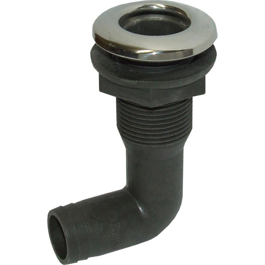 Osculati 90&deg; Skin Fitting and Stainless Steel Cap (25mm Hose Tail) 403734