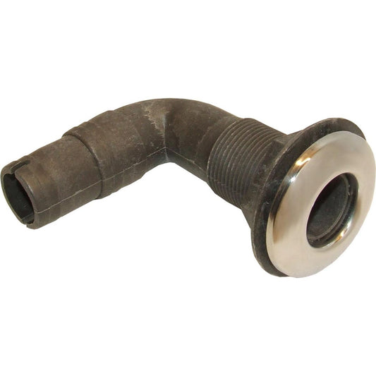 Osculati 90&deg; Skin Fitting and Stainless Cap (29mm, 32mm Hose Tail) 403735