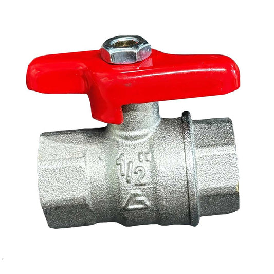 Maestrini Brass Tee Handle Ball Valve (Female Each End / 1/2" BSP) 405203
