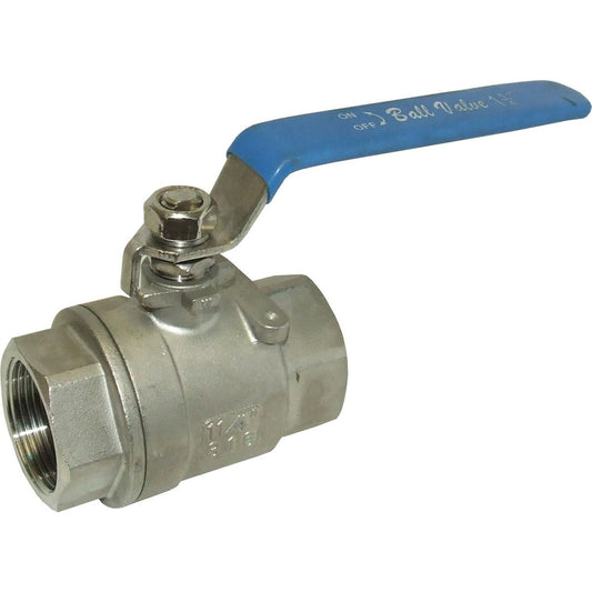 Osculati Stainless Steel Ball Valve (Female Each End / 1-1/4" BSP) 405756